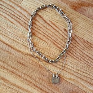 Anthropology Layered Necklace, gold tones 16 - 18 inch